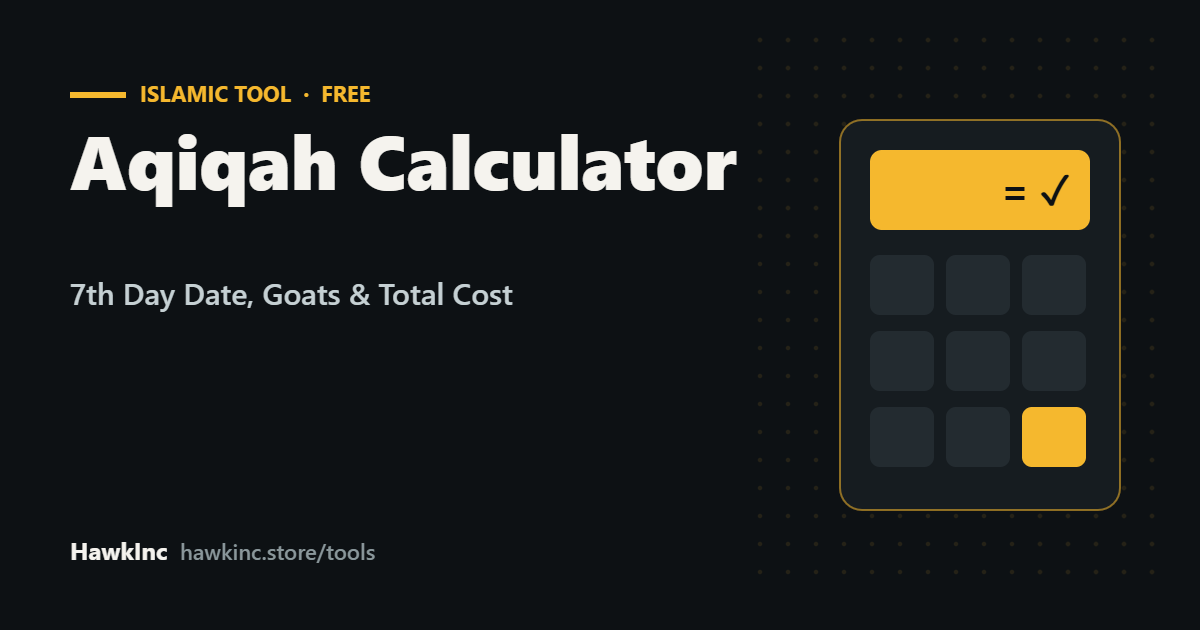 Aqiqah Calculator: Free 7th Day Date, Goats & Total Cost