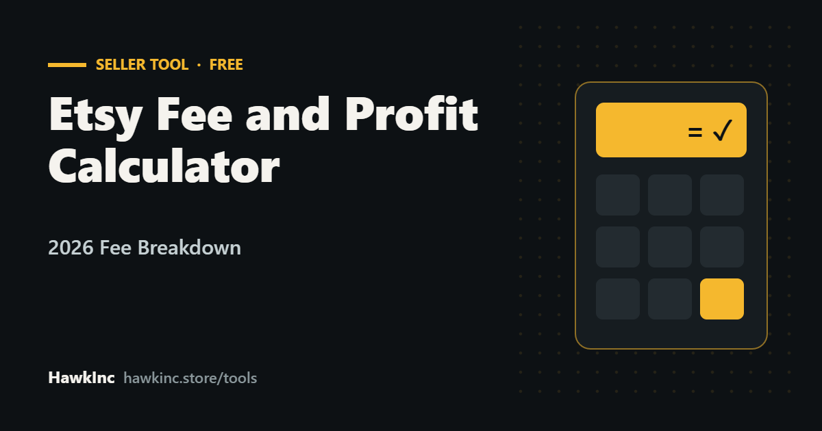 Etsy Fee and Profit Calculator: Free 2026 Fee Breakdown