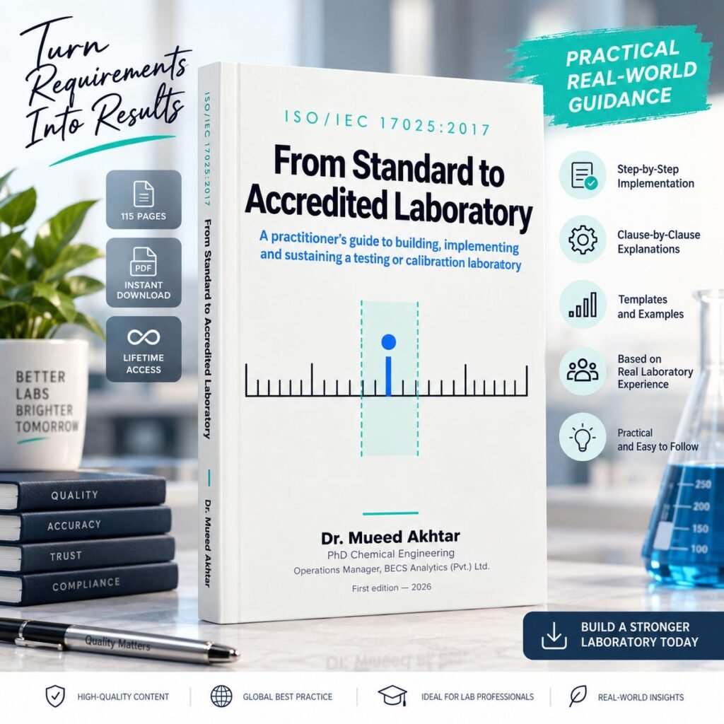 ISO/IEC 17025:2017 guide book From Standard to Accredited Laboratory by Dr. Mueed Akhtar with step-by-step implementation, clause-by-clause explanations and templates