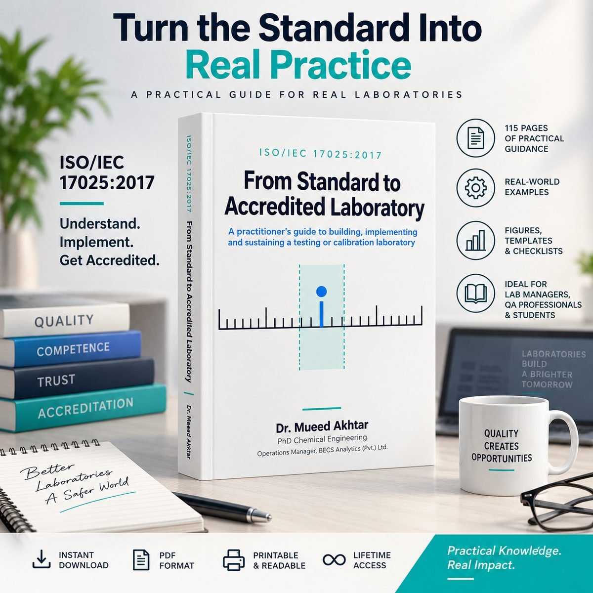 ISO/IEC 17025:2017 practical guide for real laboratories to understand, implement and get accredited, ideal for lab managers and QA professionals