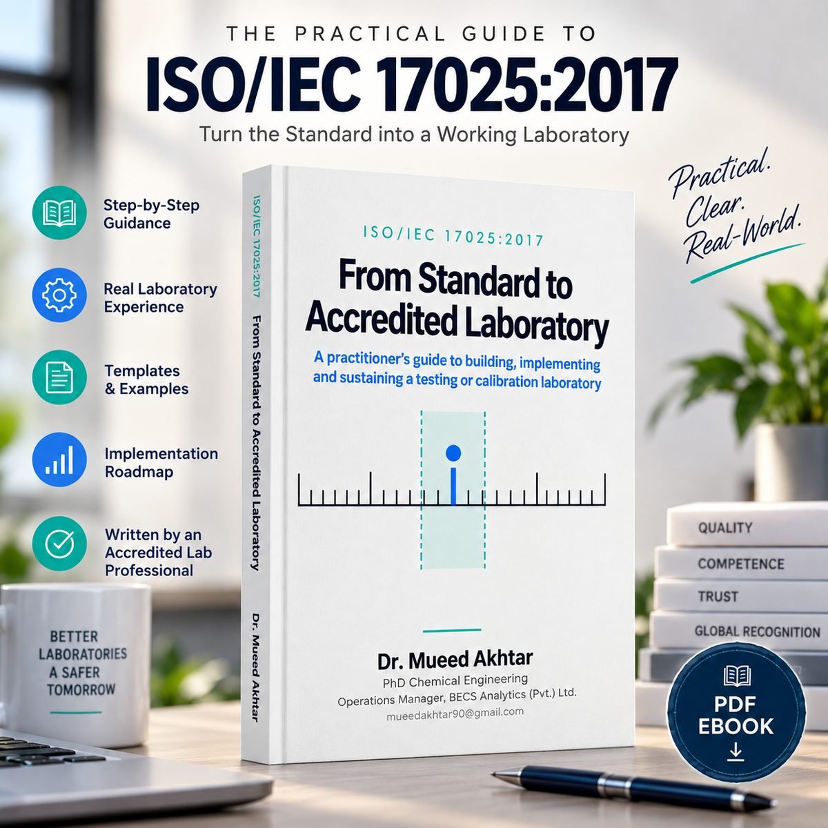 The practical guide to ISO/IEC 17025:2017 PDF ebook with implementation roadmap, templates and examples written by an accredited lab professional
