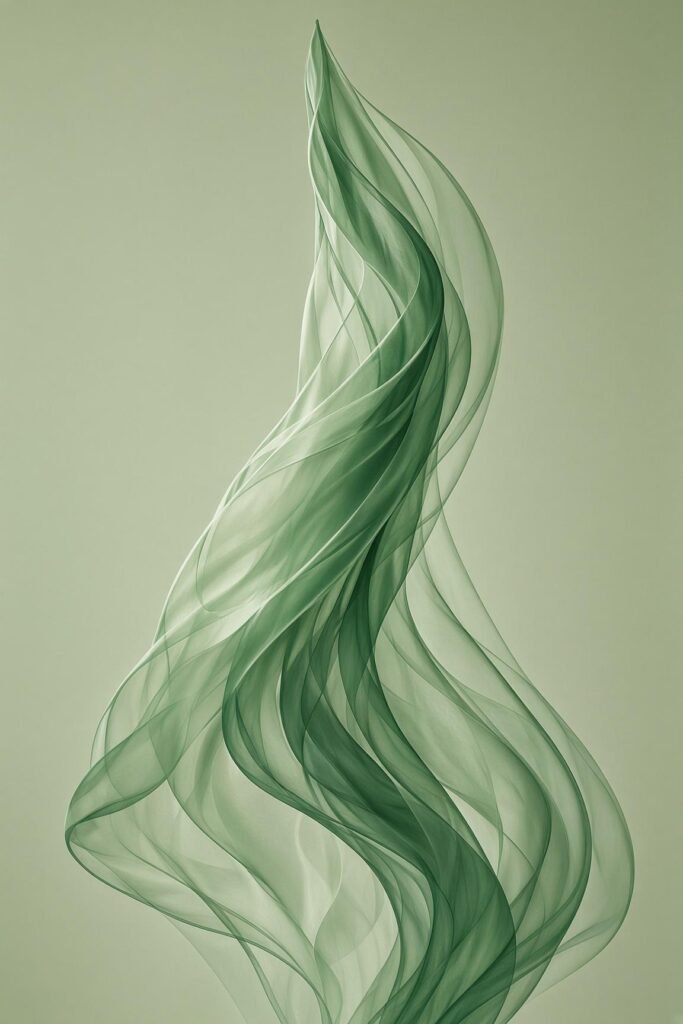 Sage green abstract wall art printable