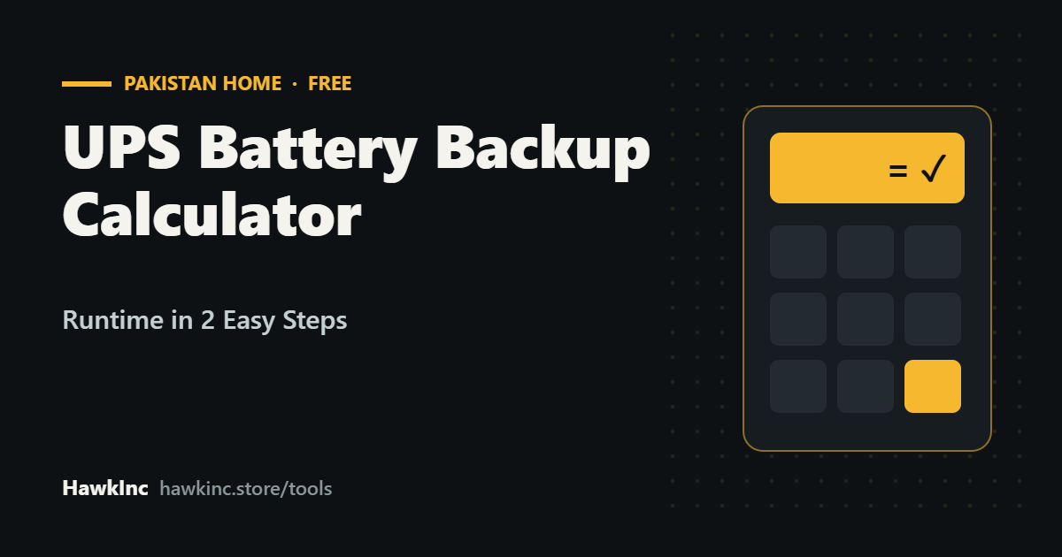 UPS Battery Backup Calculator: Free Runtime in 2 Easy Steps