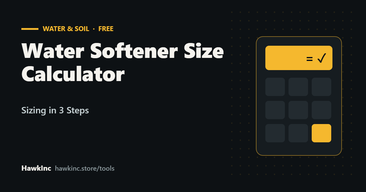 Water Softener Size Calculator: Free Sizing in 3 Steps