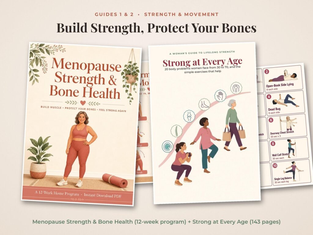 Menopause Strength and Bone Health 12-week workout plan and Strong at Every Age ebook