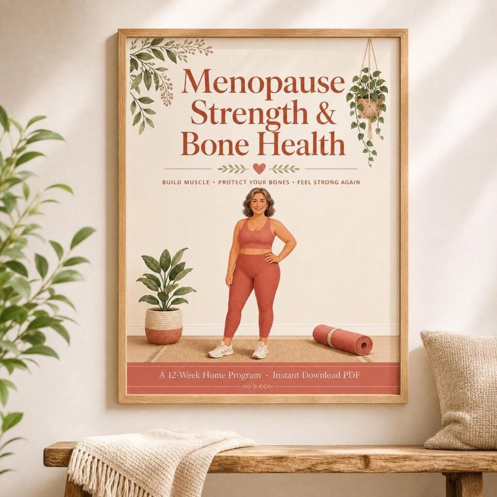Twelve-page preview of the strength and bone health program with weekly tracker